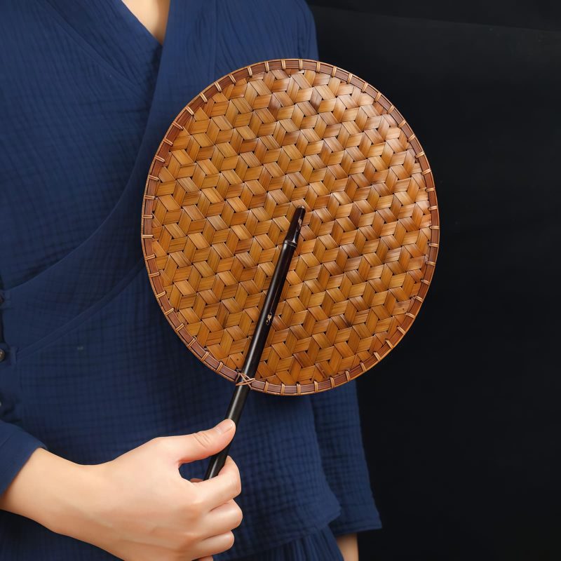 Chinese Handmade Bamboo Woven Oval Fan Chinese Handmade Bamboo Woven Oval Fan