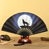 Chinese Dragon Phoenix Handheld Folding Fan Chinese Dragon Phoenix Handheld Folding Fan