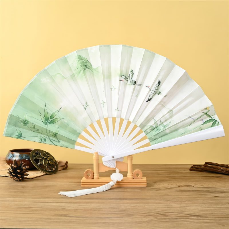 Chinese Dragon Phoenix Handheld Folding Fan Chinese Dragon Phoenix Handheld Folding Fan