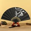 Chinese Dragon Phoenix Handheld Folding Fan Chinese Dragon Phoenix Handheld Folding Fan