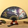 Chinese Dragon Phoenix Handheld Folding Fan Chinese Dragon Phoenix Handheld Folding Fan