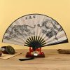 Chinese Dragon Phoenix Handheld Folding Fan Chinese Dragon Phoenix Handheld Folding Fan