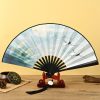 Chinese Dragon Phoenix Handheld Folding Fan Chinese Dragon Phoenix Handheld Folding Fan