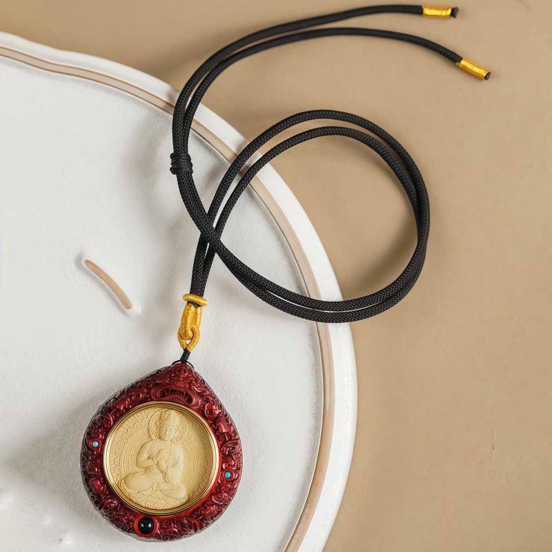 Chinese Zodiac Sandalwood Avalokitesvara Necklace Chinese Zodiac Sandalwood Avalokitesvara Necklace