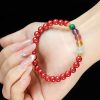 Blessing Bracelet of Cinnabar and Aquamarine Blessing Bracelet of Cinnabar and Aquamarine