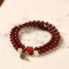 Cinnabar Lotus Double Wrap Bracelet Cinnabar Lotus Double Wrap Bracelet