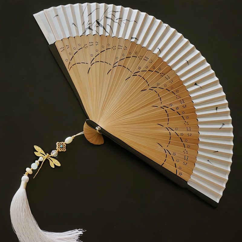 Dragonfly Hollow Bamboo Folding Fan Dragonfly Hollow Bamboo Folding Fan