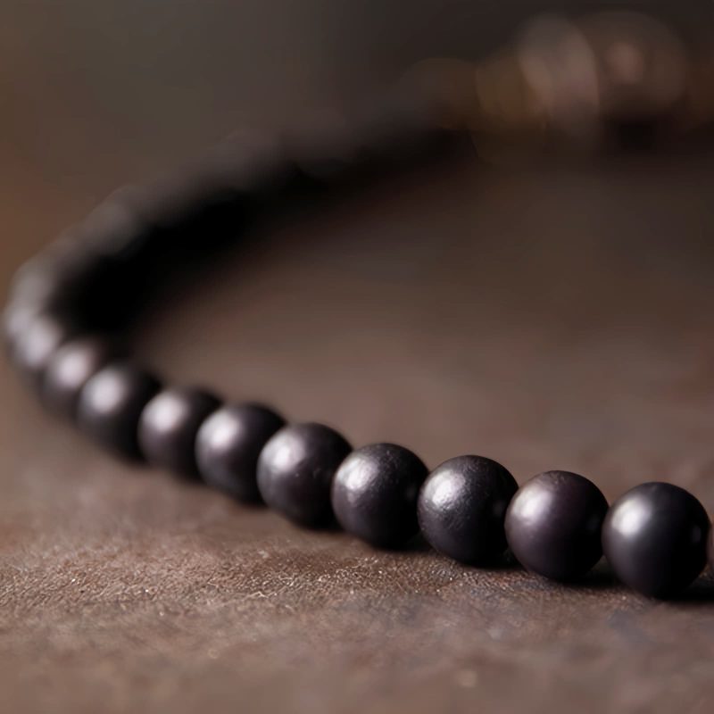 Ebony Dzi Bead Copper Protection Bracelet Ebony Dzi Bead Copper Protection Bracelet