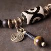 Ebony Dzi Bead Copper Protection Bracelet Ebony Dzi Bead Copper Protection Bracelet