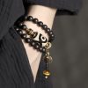 Ebony Dzi Bead Copper Protection Bracelet Ebony Dzi Bead Copper Protection Bracelet