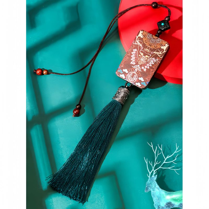 Colgante para Coche de Madera de Ébano: Alce del Equilibrio Ebony Wood Elk Deer Balance Car Hanging Decoration