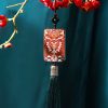Colgante para Coche de Madera de Ébano: Alce del Equilibrio Ebony Wood Elk Deer Balance Car Hanging Decoration