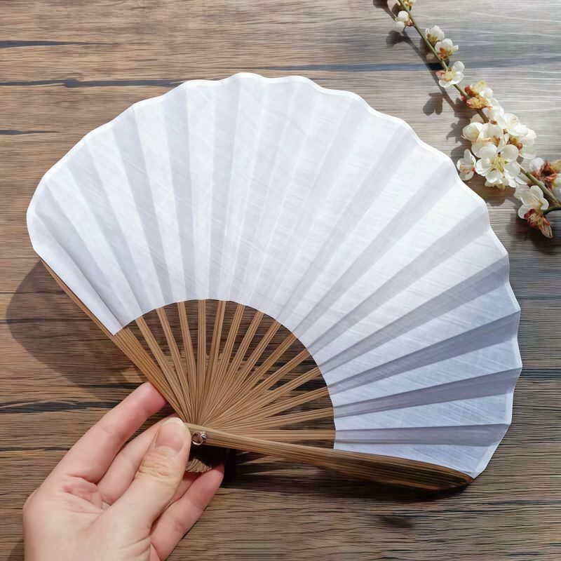 Handcrafted Retro Bamboo Solid Color Folding Fan Handcrafted Retro Bamboo Solid Color Folding Fan