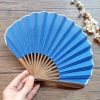 Handcrafted Retro Bamboo Solid Color Folding Fan Handcrafted Retro Bamboo Solid Color Folding Fan