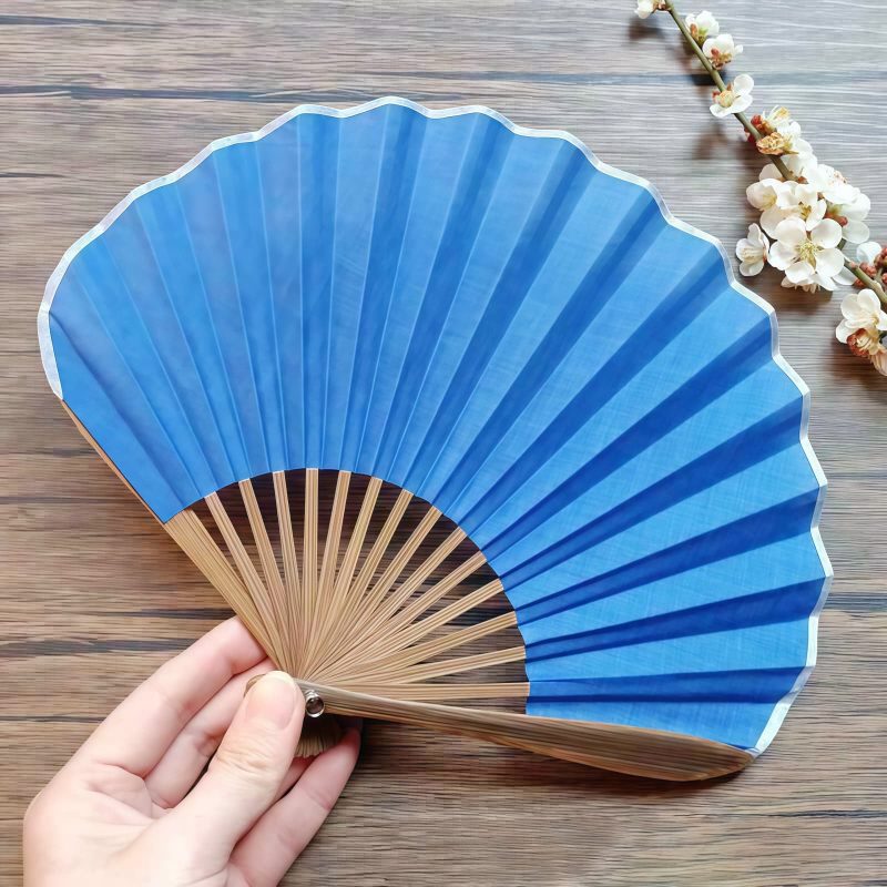 Handcrafted Retro Bamboo Solid Color Folding Fan Handcrafted Retro Bamboo Solid Color Folding Fan