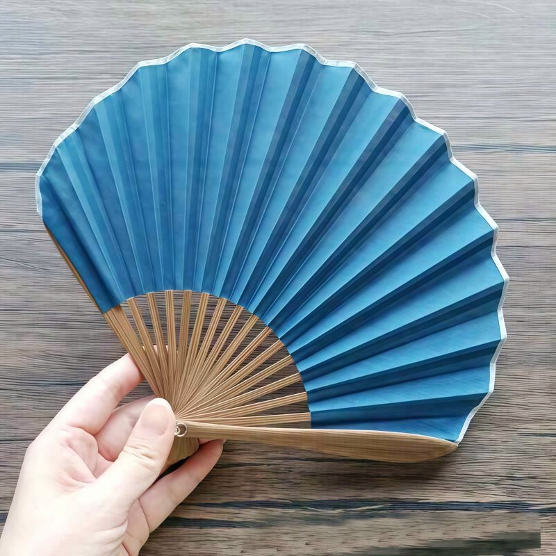 Handcrafted Retro Bamboo Solid Color Folding Fan Handcrafted Retro Bamboo Solid Color Folding Fan