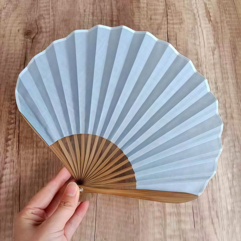 Handcrafted Retro Bamboo Solid Color Folding Fan Handcrafted Retro Bamboo Solid Color Folding Fan