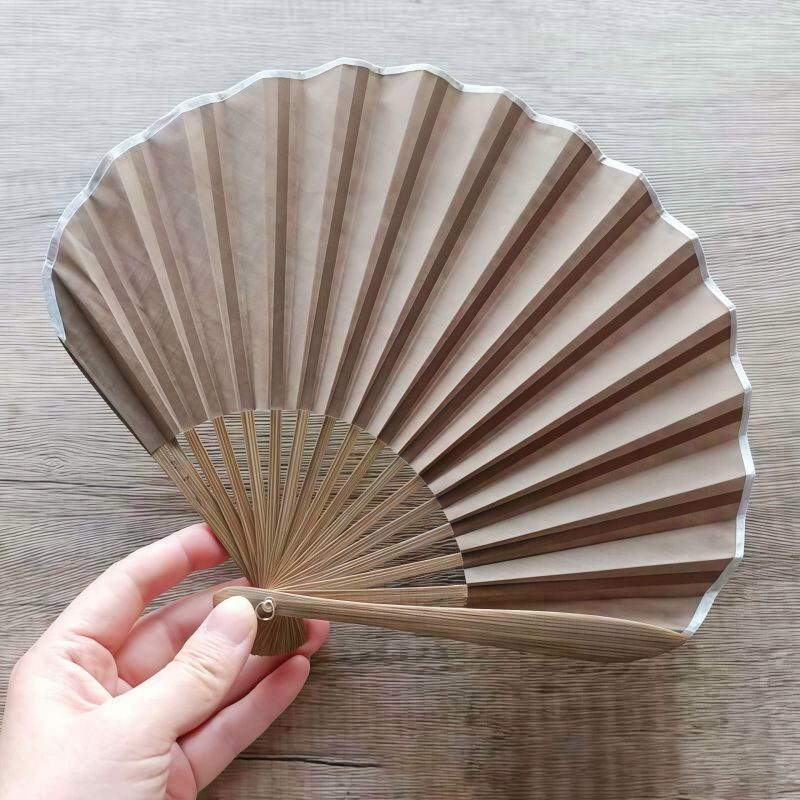 Handcrafted Retro Bamboo Solid Color Folding Fan Handcrafted Retro Bamboo Solid Color Folding Fan