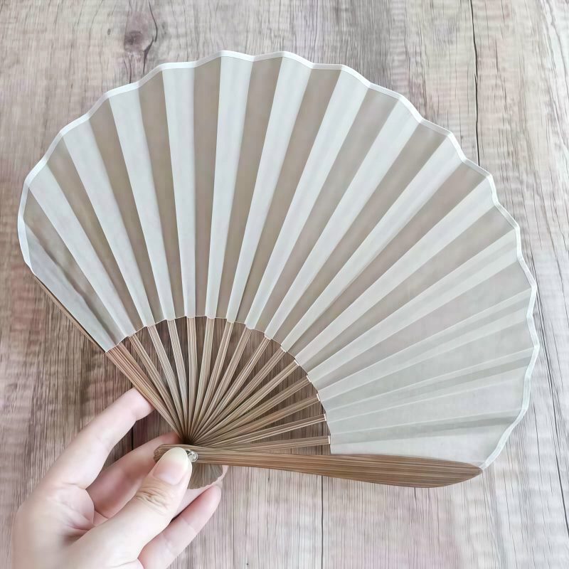 Handcrafted Retro Bamboo Solid Color Folding Fan Handcrafted Retro Bamboo Solid Color Folding Fan