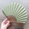 Handcrafted Retro Bamboo Solid Color Folding Fan Handcrafted Retro Bamboo Solid Color Folding Fan