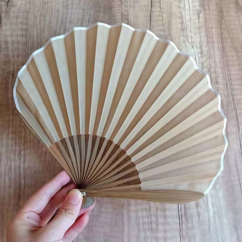 Handcrafted Retro Bamboo Solid Color Folding Fan Handcrafted Retro Bamboo Solid Color Folding Fan