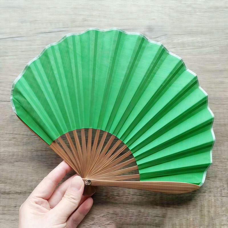 Handcrafted Retro Bamboo Solid Color Folding Fan Handcrafted Retro Bamboo Solid Color Folding Fan