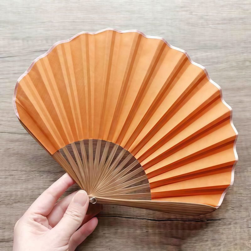 Handcrafted Retro Bamboo Solid Color Folding Fan Handcrafted Retro Bamboo Solid Color Folding Fan