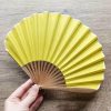 Handcrafted Retro Bamboo Solid Color Folding Fan Handcrafted Retro Bamboo Solid Color Folding Fan