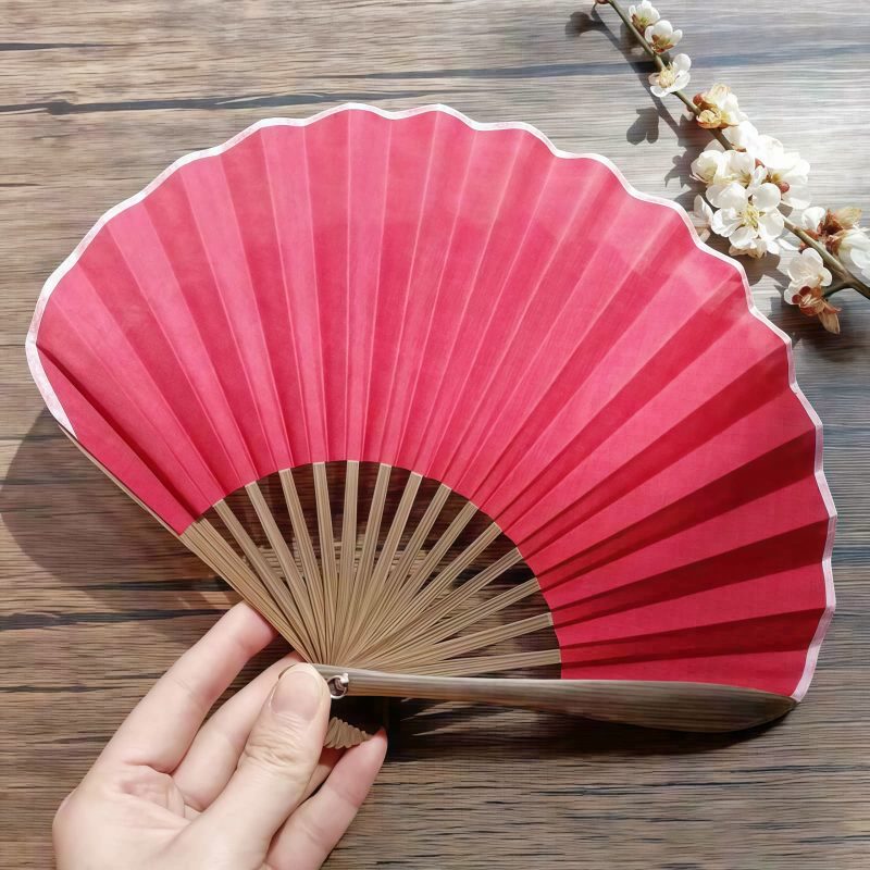 Handcrafted Retro Bamboo Solid Color Folding Fan Handcrafted Retro Bamboo Solid Color Folding Fan