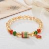 Natural Citrine Green Chalcedony Protection Bracelet Natural Citrine Green Chalcedony Protection Bracelet