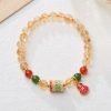 Natural Citrine Green Chalcedony Protection Bracelet Natural Citrine Green Chalcedony Protection Bracelet