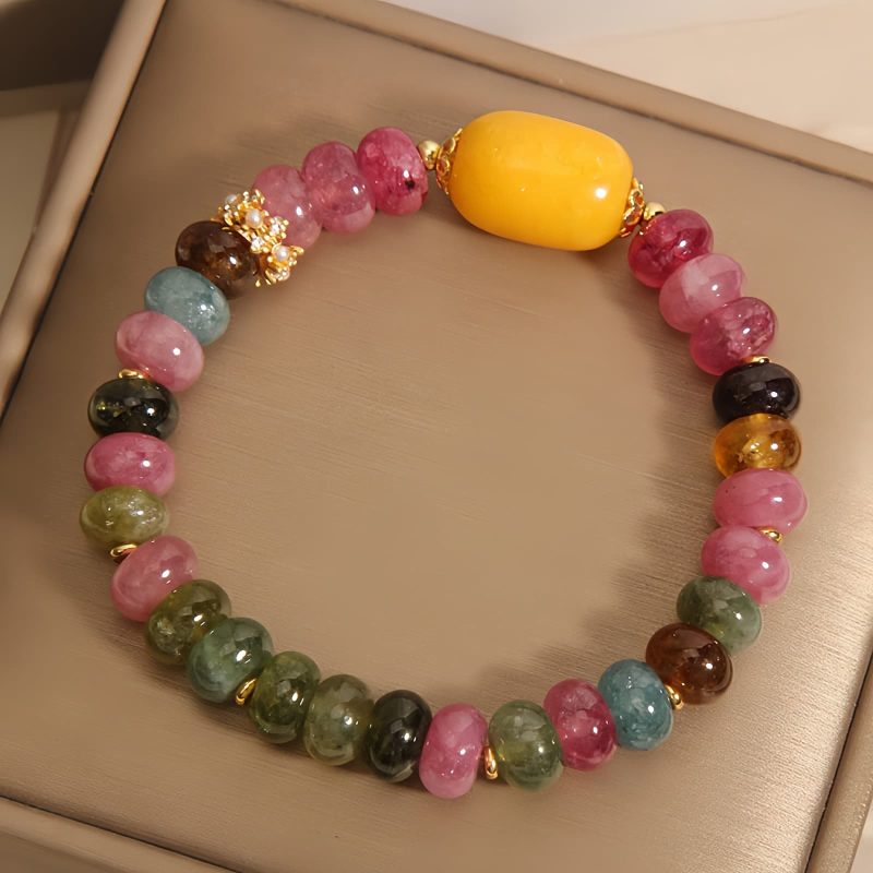 Natural Tourmaline Topaz Positive Bracelet Natural Tourmaline Topaz Positive Bracelet