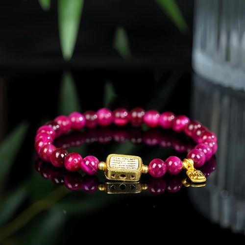Red Tiger Eye Fu Character Courage Bracelet Red Tiger Eye Fu Character Courage Bracelet
