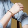 Sandalwood Gray Chalcedony Cuff Bracelet Sandalwood Gray Chalcedony Cuff Bracelet
