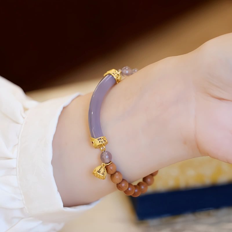 Sandalwood Gray Chalcedony Cuff Bracelet Sandalwood Gray Chalcedony Cuff Bracelet