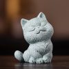 Sandstone Cat Figurines for Tea Ceremony Decoration Sandstone Cat Figurines for Tea Ceremony Decoration
