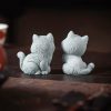 Sandstone Cat Figurines for Tea Ceremony Decoration Sandstone Cat Figurines for Tea Ceremony Decoration