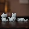 Sandstone Cat Figurines for Tea Ceremony Decoration Sandstone Cat Figurines for Tea Ceremony Decoration