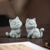 Sandstone Cat Figurines for Tea Ceremony Decoration Sandstone Cat Figurines for Tea Ceremony Decoration