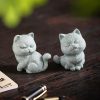 Sandstone Cat Figurines for Tea Ceremony Decoration Sandstone Cat Figurines for Tea Ceremony Decoration