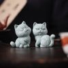 Sandstone Cat Figurines for Tea Ceremony Decoration Sandstone Cat Figurines for Tea Ceremony Decoration
