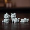 Sandstone Cat Figurines for Tea Ceremony Decoration Sandstone Cat Figurines for Tea Ceremony Decoration