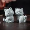Sandstone Cat Figurines for Tea Ceremony Decoration Sandstone Cat Figurines for Tea Ceremony Decoration