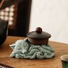 Sandstone Nine Tailed Fox Tea Pet Figurine Sandstone Nine Tailed Fox Tea Pet Figurine