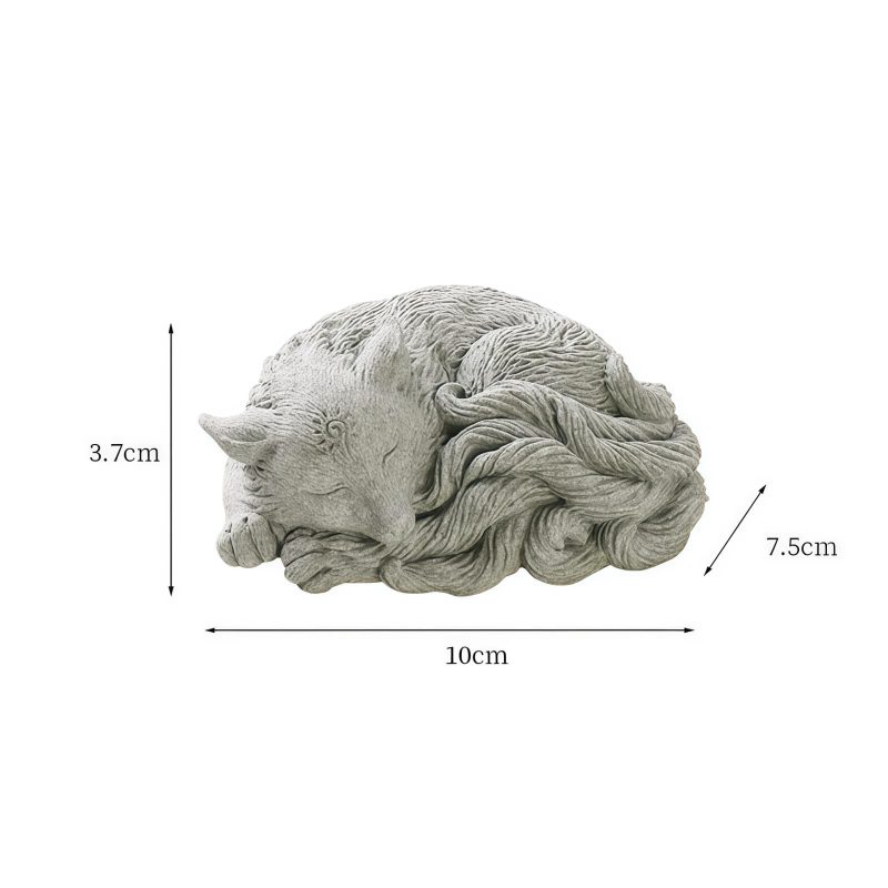 Sandstone Nine Tailed Fox Tea Pet Figurine Sandstone Nine Tailed Fox Tea Pet Figurine