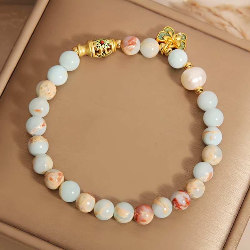 Schoushan-Stein Schmetterlings-Armband für Wohlstand und Transformation Shoushan Stone Butterfly Wealth Bracelet