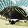 Silk Bamboo Folding Fan with Crane Pattern Silk Bamboo Folding Fan with Crane Pattern