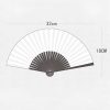 Silk Black Bamboo Leaf Folding Fan Silk Black Bamboo Leaf Folding Fan