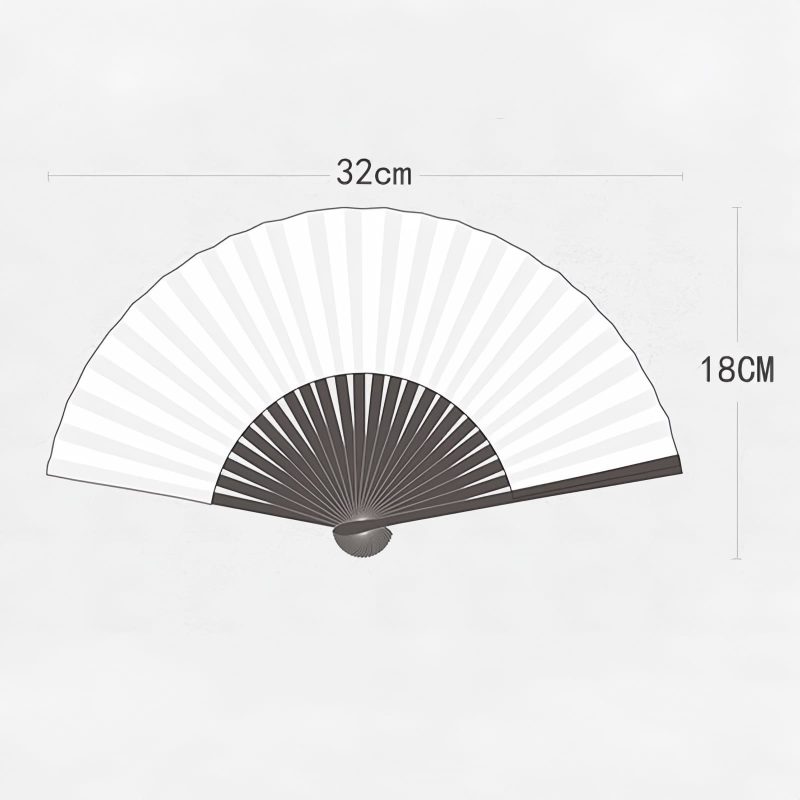 Silk Black Bamboo Leaf Folding Fan Silk Black Bamboo Leaf Folding Fan