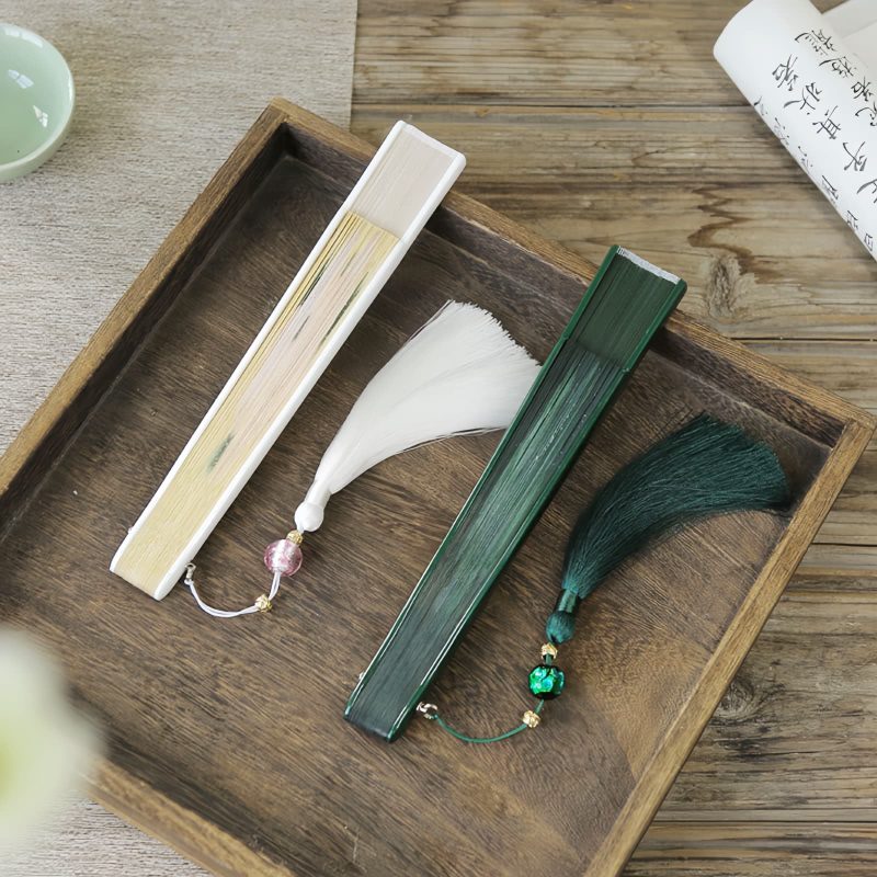 Silk Peony Folding Fan with Bamboo Frame Silk Peony Folding Fan with Bamboo Frame